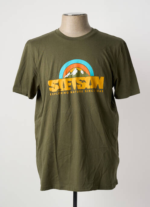 Tricou verde STETSON bărbat