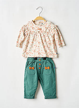 Set pantaloni tip de tricou bej SUCRE D'ORGE fată