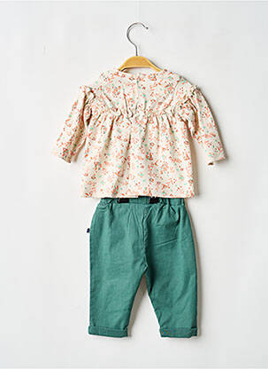 Set pantaloni tip de tricou bej SUCRE D'ORGE fată