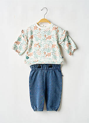 Set pantaloni strânsă la bază alb SUCRE D'ORGE fată