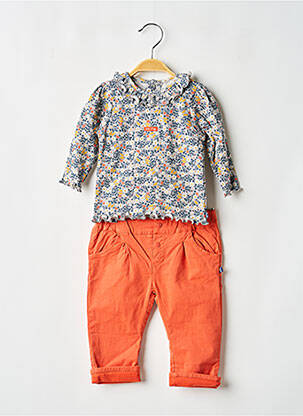 Set pantaloni tip de tricou portocalie SUCRE D'ORGE fată