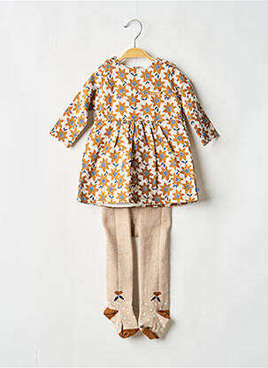 Rochie scurtă maro SUCRE D'ORGE fată