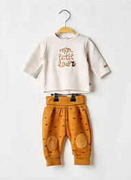 Set pantaloni talie elastică bej SUCRE D'ORGE garcon