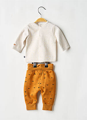 Set pantaloni talie elastică bej SUCRE D'ORGE băiat