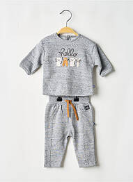 Set pantaloni talie elastică gri SUCRE D'ORGE garcon