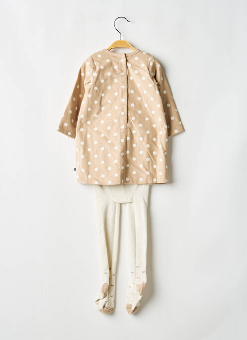 Rochie scurtă bej SUCRE D'ORGE fată