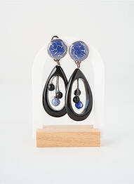 Cercei închidere cu închizătoare tip clips albastru NATURE BIJOUX femme