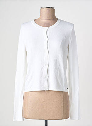 Vestă cu mâneci lungi alb SURKANA femeie