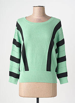 Pulover elasticitate mâneci 3/4 verde KING LOUIE femeie