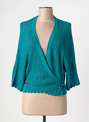 Cardigan petrecut elasticitate verde BLUTSGESCHWISTER femeie