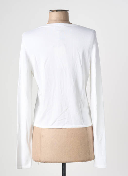 Vestă cu mâneci lungi alb SURKANA femeie