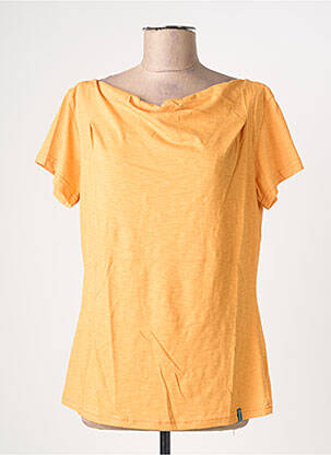 Tricou elasticitate mâneci scurte portocalie TRANQUILLO femeie