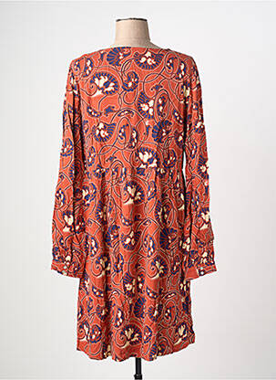Rochie midi imprimeu floral mâneci lungi portocalie KING LOUIE femeie