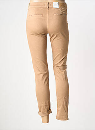 Pantalon chino țesătură poplin mărime normală bej KANOPE femeie