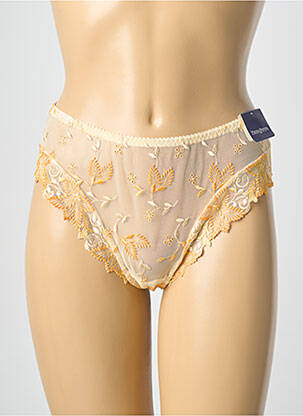 Tanga efect material satinat galben PRIMADONNA femeie