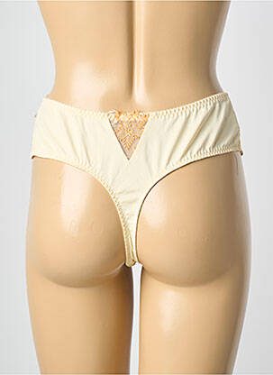 Tanga efect material satinat galben PRIMADONNA femeie