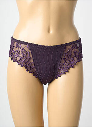 Tanga efect material satinat violet PRIMADONNA femeie