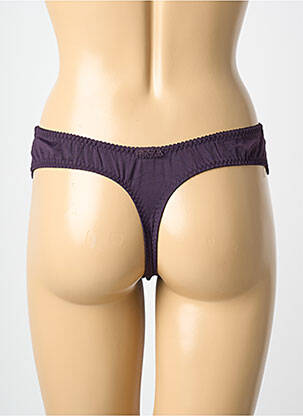 Tanga efect material satinat violet PRIMADONNA femeie