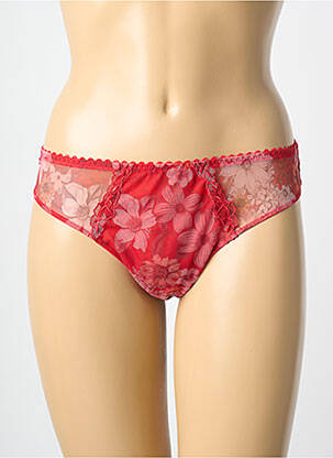 Tanga țesătură satinată roșu PRIMA DONNA femme