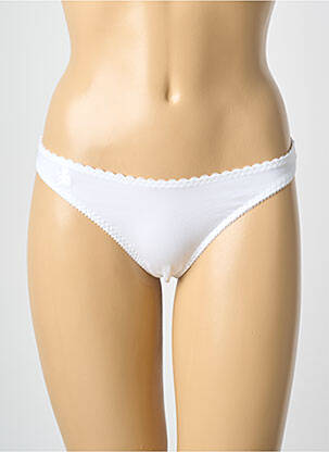 Tanga efect material satinat alb LULUCASTAGNETTE femeie