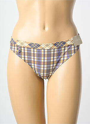 Tanga efect material satinat bej MARIE JO femeie