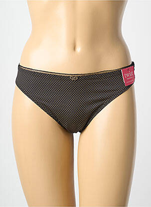 Tanga efect material satinat negru PRIMADONNA femeie