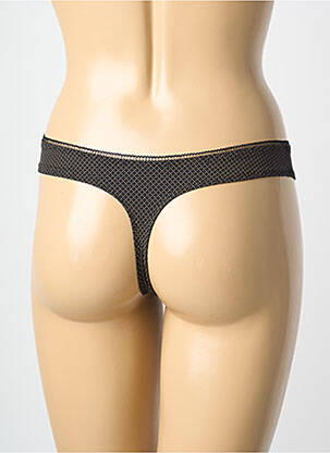 Tanga efect material satinat negru PRIMADONNA femeie