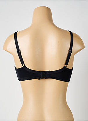Sutien efect material satinat sutien cupe întregi cu decolteu înalt negru PIEGE femeie