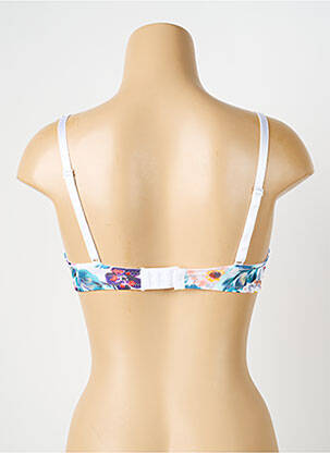 Sutien efect material satinat sutien cupe întregi cu decolteu înalt alb PASSIONATA femeie