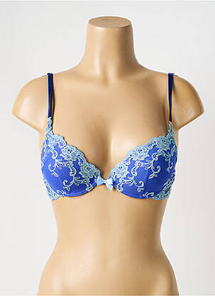 Sutien broderie top sutien modelat albastru AMBRA femeie