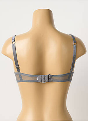 Sutien efect material satinat top sutien push-up gri MILLESIA femeie