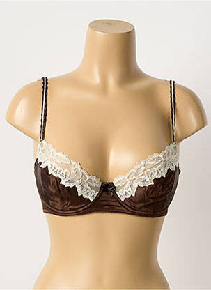 Sutien efect material satinat top sutien modelat maro MILLESIA femeie