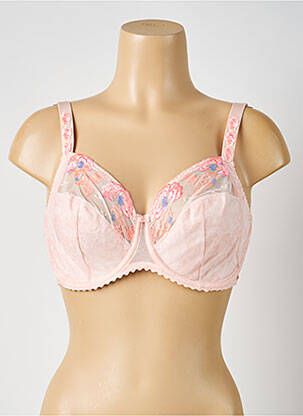 Sutien broderie sutien cupe întregi cu decolteu înalt roz PRIMADONNA femeie