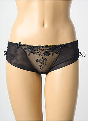 Shorty efect material satinat negru MILLESIA femeie