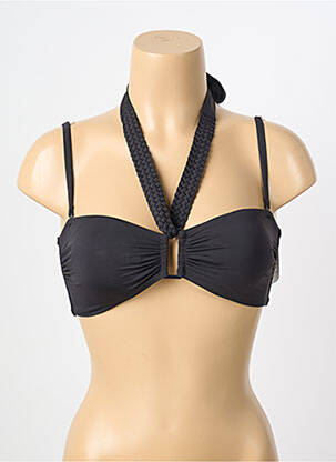 Sutien de costum de baie top bentiță top bentiță negru AUBABE femeie