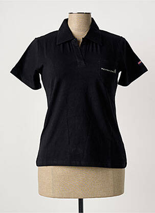 Polo broderie mâneci scurte negru THE HAKADANCE femeie