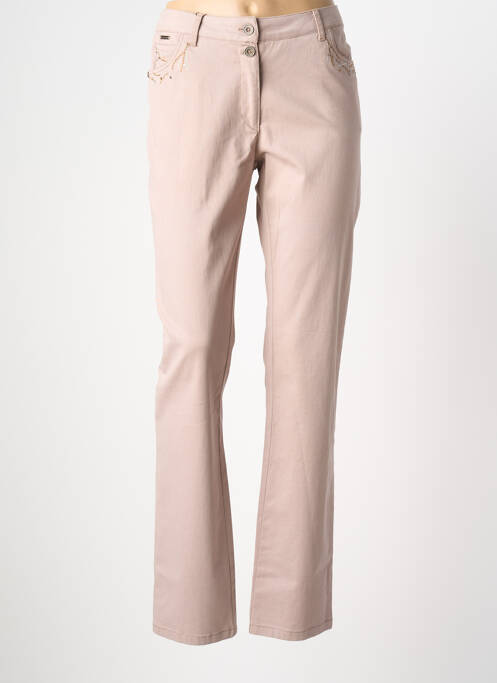 Blugi cu croială slim maro AGATHE & LOUISE femeie