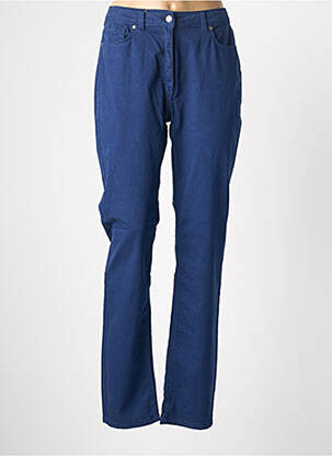 Pantalon slim țesătură poplin mărime normală albastru SAINT JAMES femeie