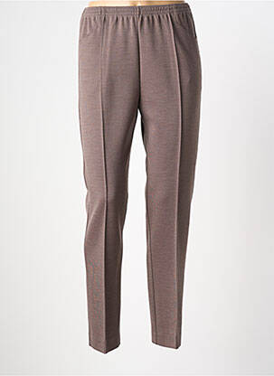 Pantalon slim talie elastică mărime normală maro GRIFFON femeie
