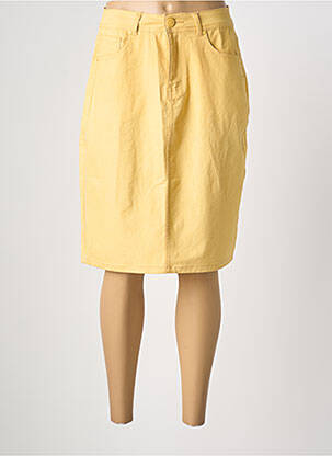 Fustă midi galben GRIFFON femeie