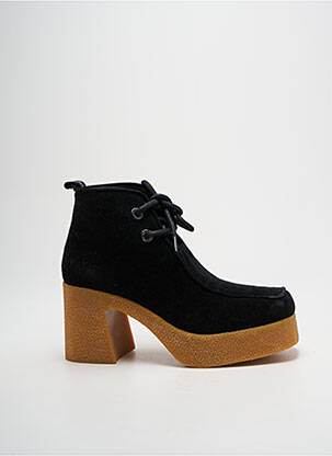 Botine/ghete nubuc toc de 7 la 9 cm negru KICKERS femeie