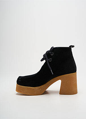 Botine/ghete nubuc toc de 7 la 9 cm negru KICKERS femeie