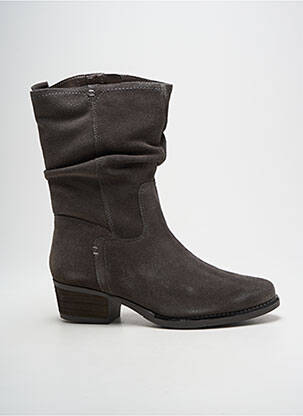 Botine/ghete nubuc toc de 4 la 6 cm gri JANA femeie