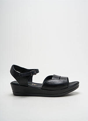 Sandale/pantofi decupați material neted toc de 4 la 6 cm negru ALIWELL femeie