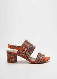 Sandale/pantofi decupați toc pătrat toc de 4 la 6 cm portocaliu ALIWELL femme