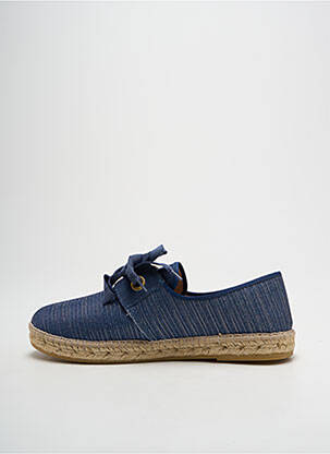 Espadrile țesătură satinată toc plat până la 3 cm albastru LA MAISON DE L'ESPADRILLE femeie