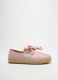 Espadrile țesătură satinată toc plat până la 3 cm roz LA MAISON DE L'ESPADRILLE femeie