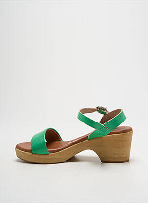 Sandale/pantofi decupați închidere cu bride toc de 4 la 6 cm verde OH ! MY SANDALS femeie
