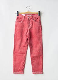 Pantalon drept închidere cu fermoar sub clapetă cu nasturi mărime reglabilă roșu NAME IT fille