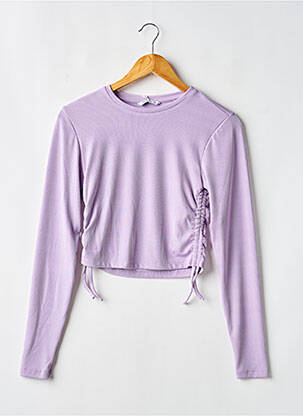 Tricou croială cambrată mâneci lungi violet TIFFOSI fată